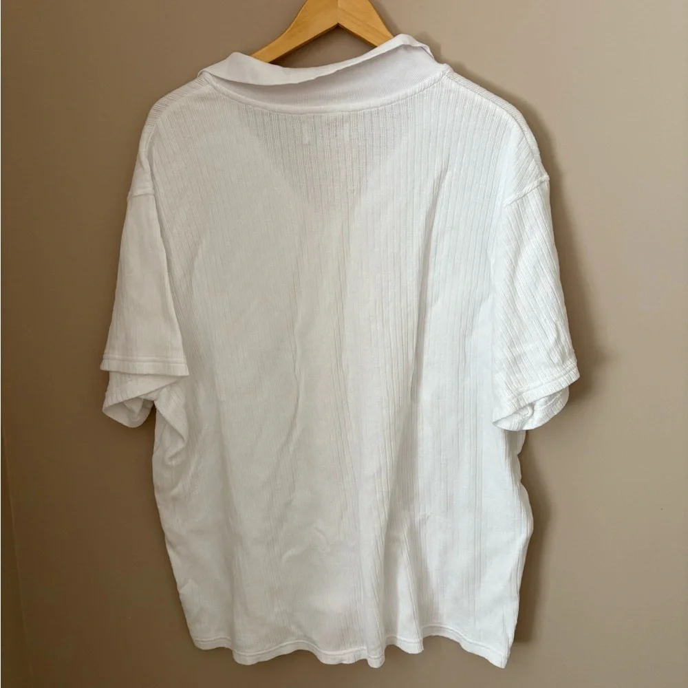 Goodfellow & Co Ribbed White Polo Shirt size XXL - Picture 4 of 4